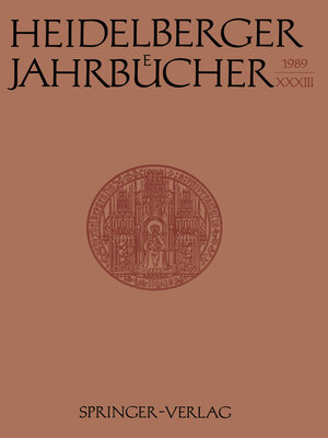 cover image of Heidelberger Jahrbücher